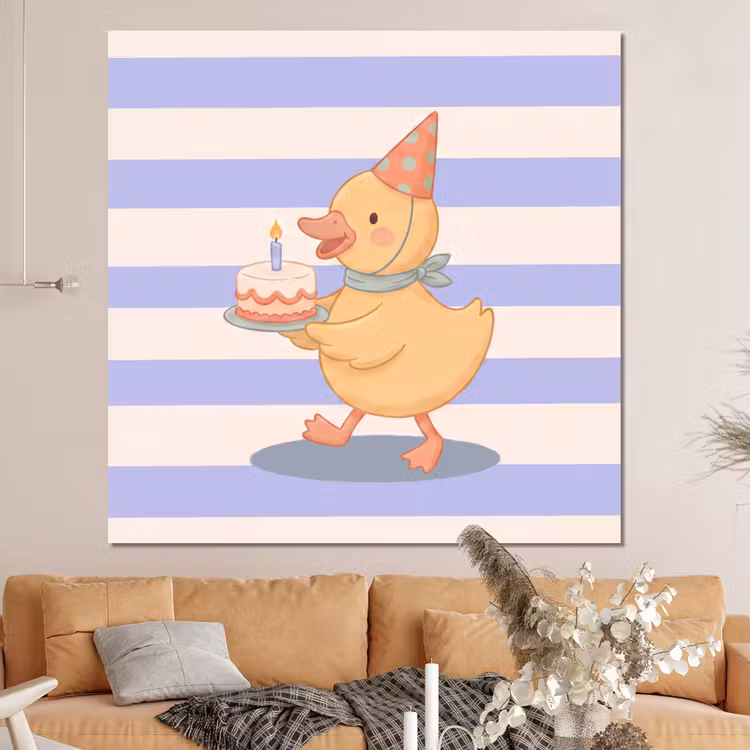 Forex - Vogel - Feest - Taart - Kinder - Illustratie — 4
