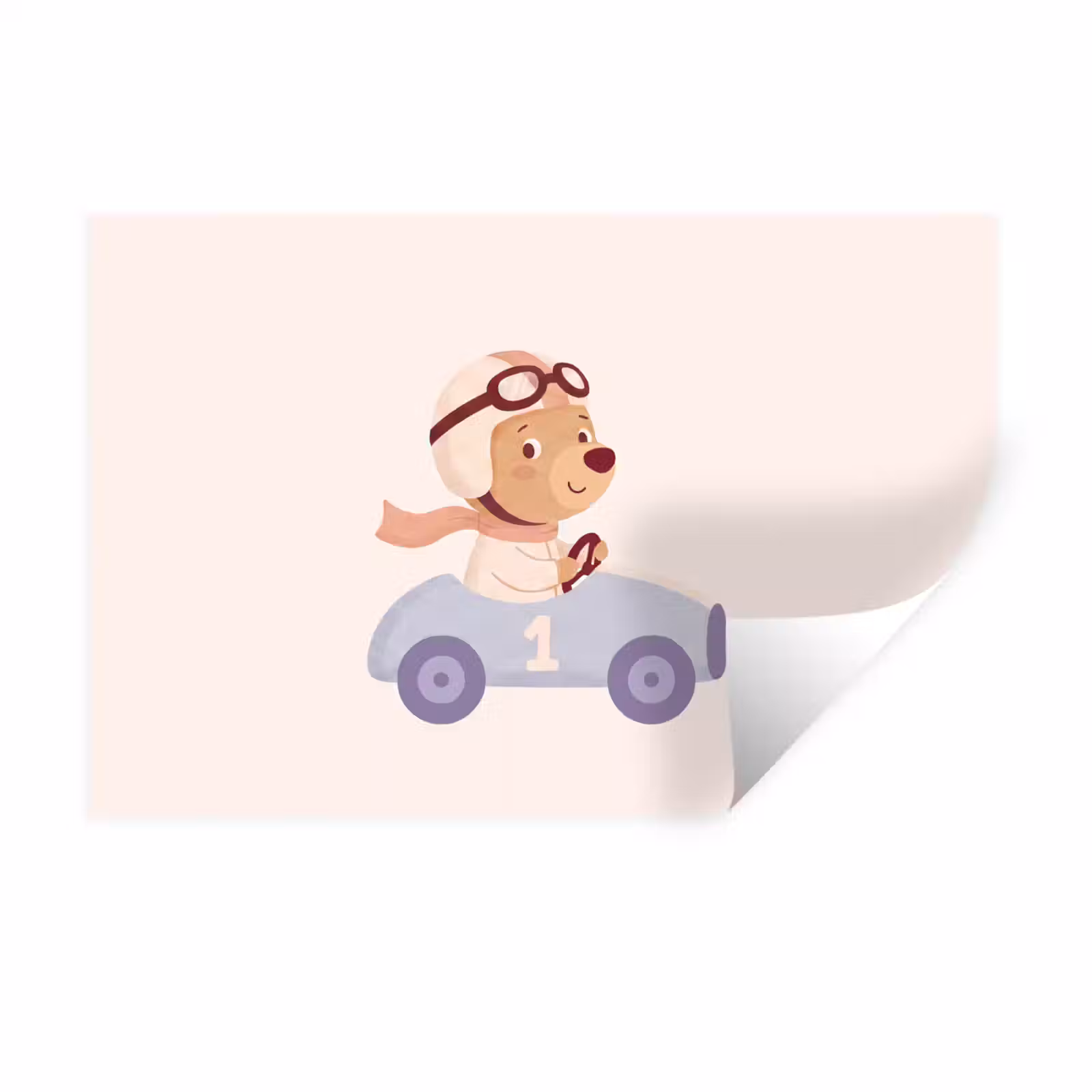 Muursticker - Beer - Auto - Kinderkamer - Cartoon - Speels — 1