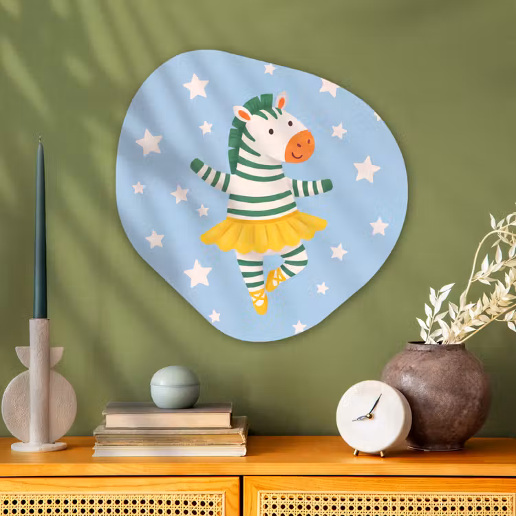 Organische schilderij - Aluminium - Dieren - Dans - Illustratie - Kinderkamer - Sterren — 2