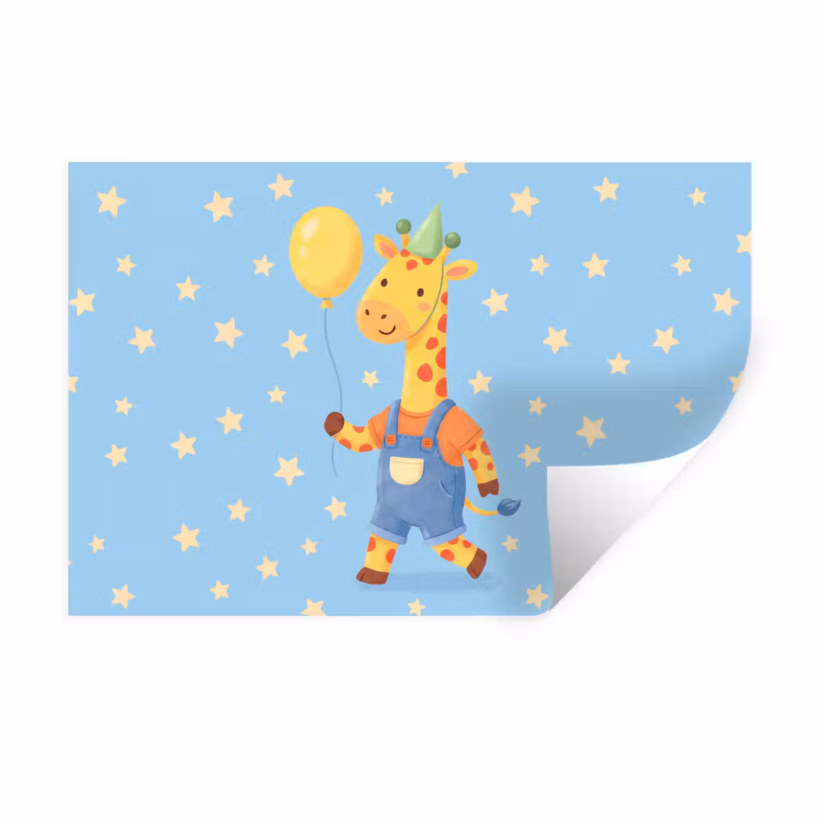 Muursticker - Dieren - Giraffe - Ballon - Feest - Kinderkamer — 1