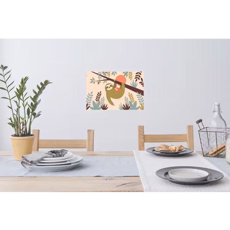 Muursticker - Dieren - Moeder - Baby - Natuur - Groen — 3
