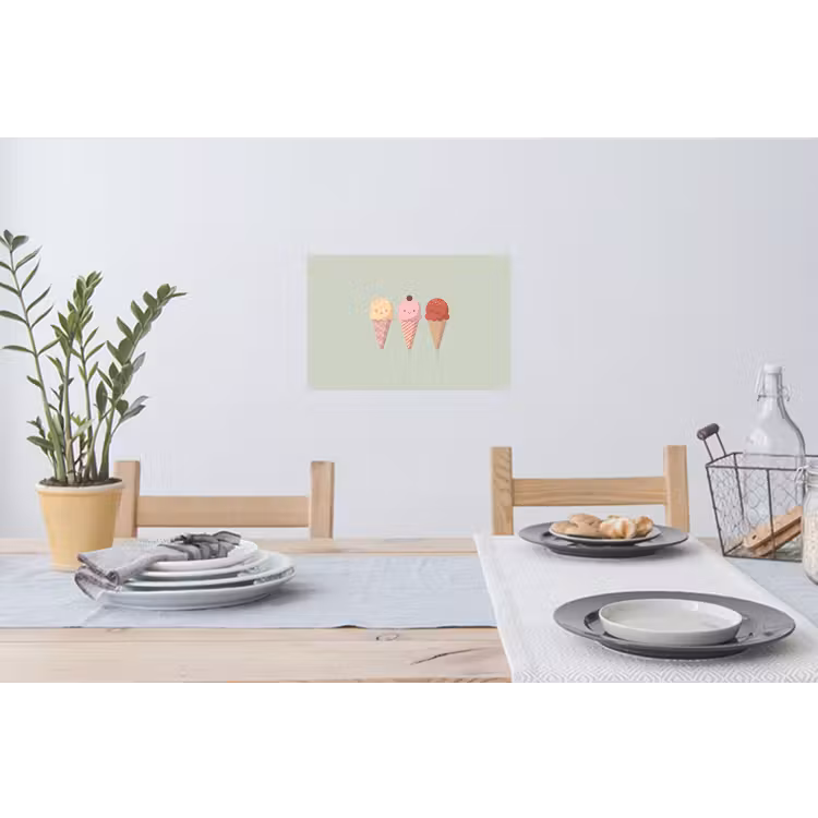 Muursticker - IJs - Hoorntjes - Eten - Illustratie - Vrolijk — 3