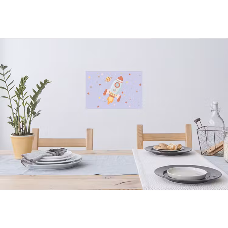 Muursticker - Raket - Ruimte - Planeet - Illustratie — 3
