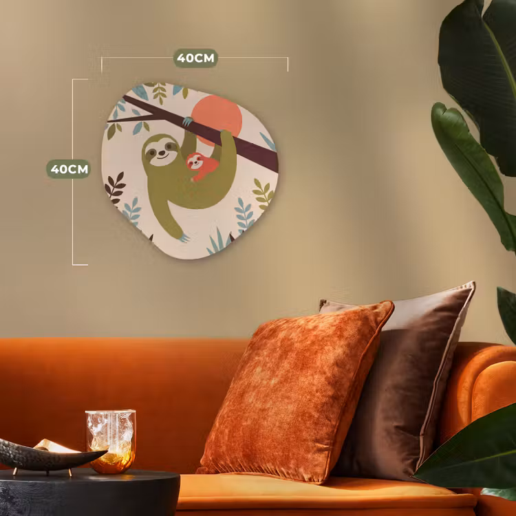 Organisch schilderij - Forex - Dieren - Moeder - Baby - Natuur - Groen — 4