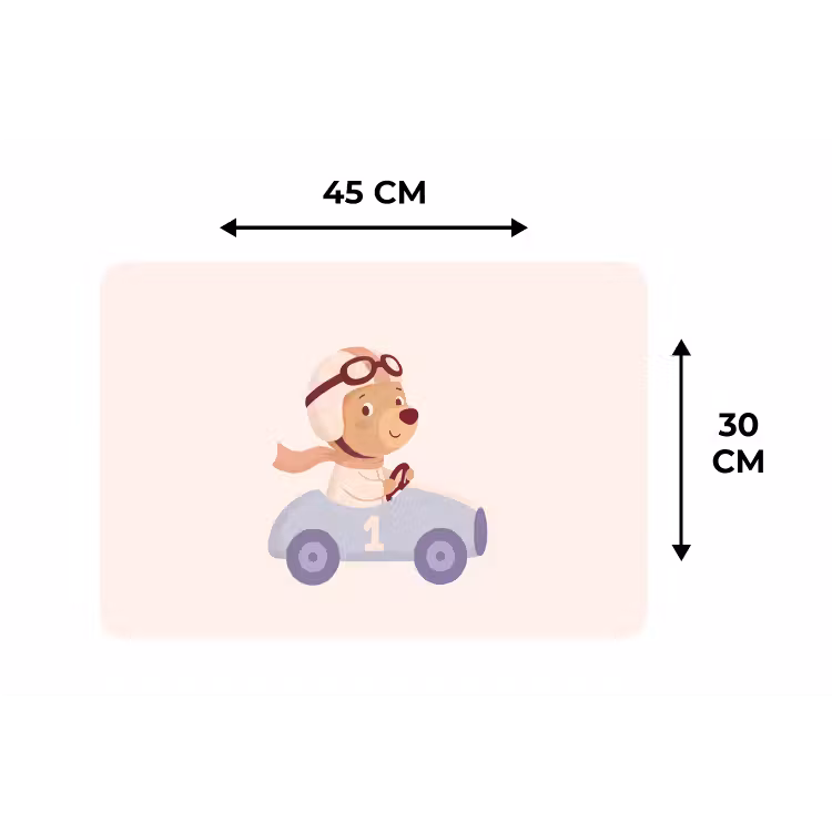 Placemat - 6 stuks - Beer - Auto - Kinderkamer - Cartoon - Speels — 3