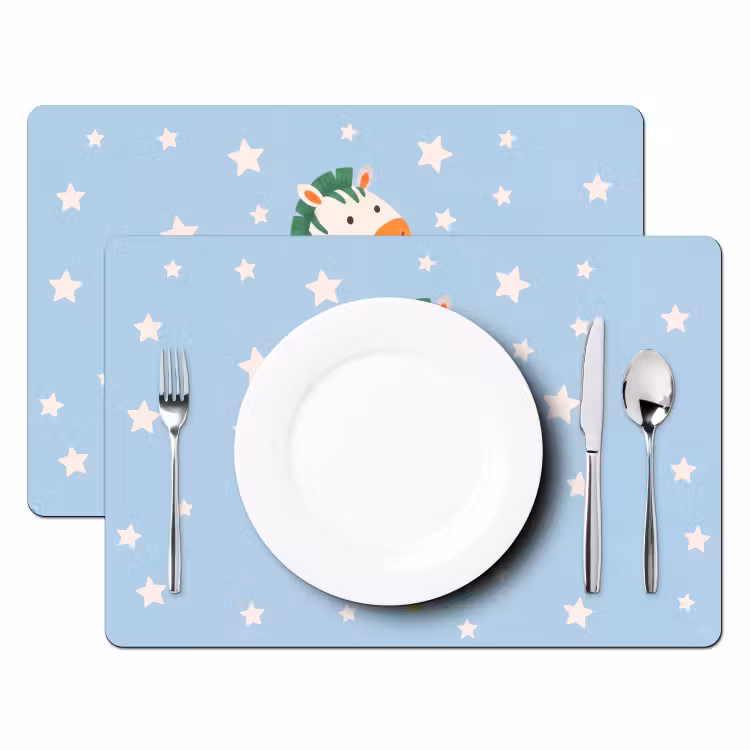 Placemat - 6 stuks - Dieren - Dans - Illustratie - Kinderkamer - Sterren — 2