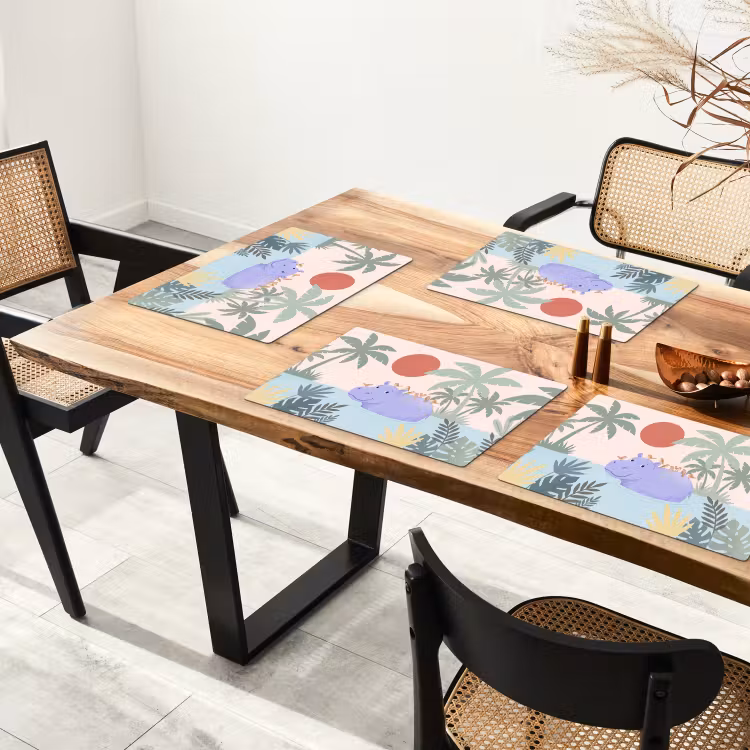 Placemat - 6 stuks - Dieren - Vogel - Water - Natuur - Illustratie — 5