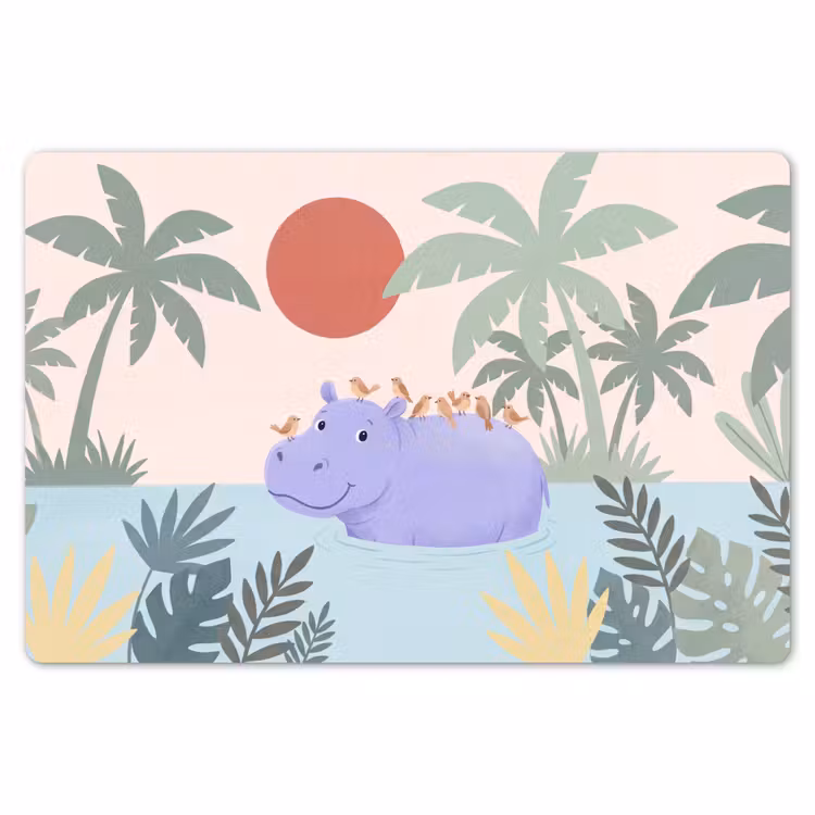 Placemat - 6 stuks - Dieren - Vogel - Water - Natuur - Illustratie — 7