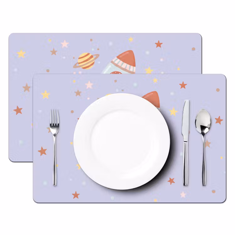 Placemat - 6 stuks - Raket - Ruimte - Planeet - Illustratie — 2