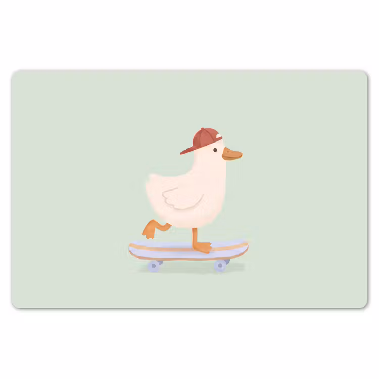 Placemat - 6 stuks - Vogel - Skateboard - Dieren - Cartoon - Speels — 7