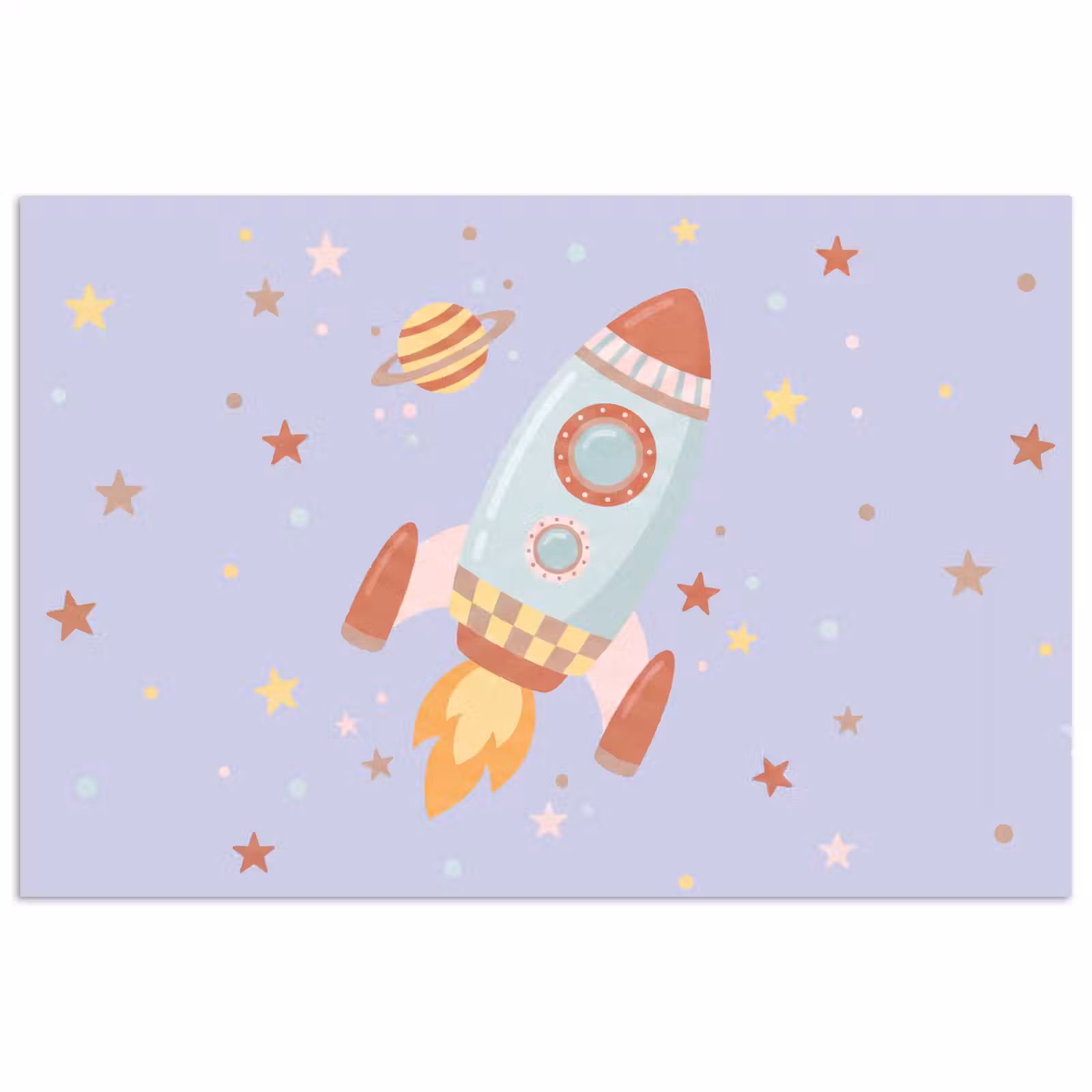 Poster - Raket - Ruimte - Planeet - Illustratie — 1