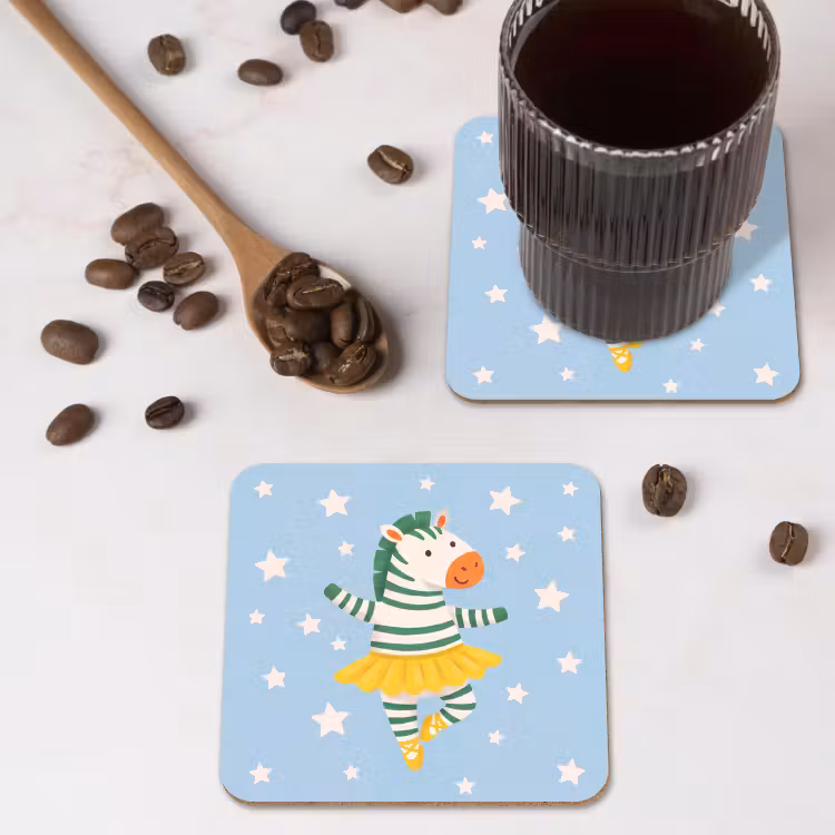 Onderzetter​ - Dieren - Dans - Illustratie - Kinderkamer - Sterren — 4