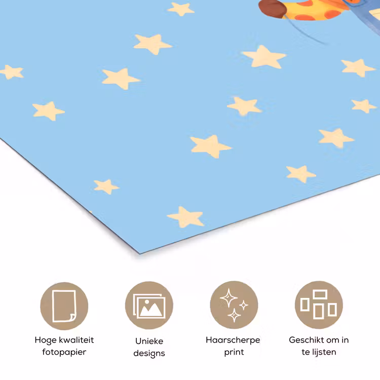 Poster - Dieren - Giraffe - Ballon - Feest - Kinderkamer — 5
