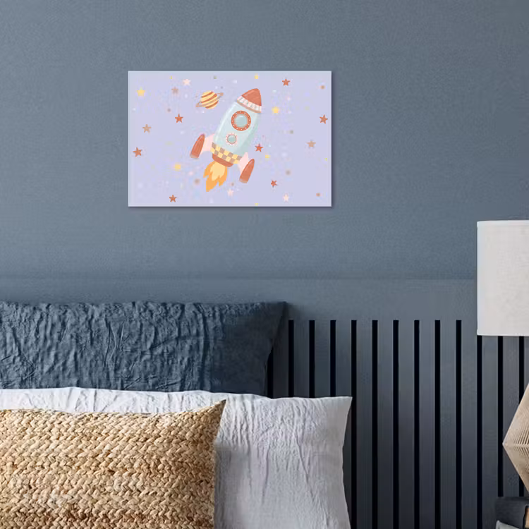 Poster - Raket - Ruimte - Planeet - Illustratie — 3