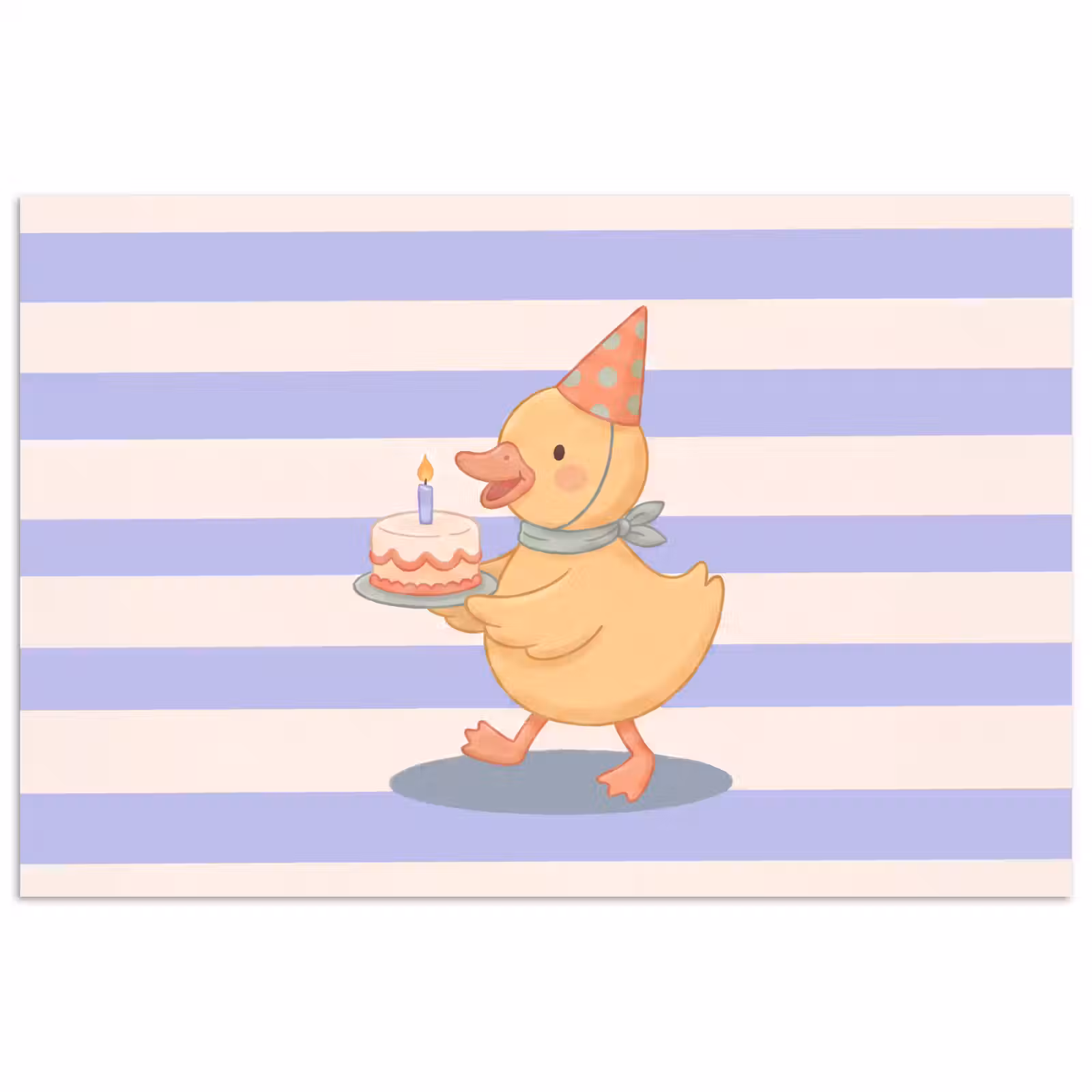 Poster - Vogel - Feest - Taart - Kinder - Illustratie — 1