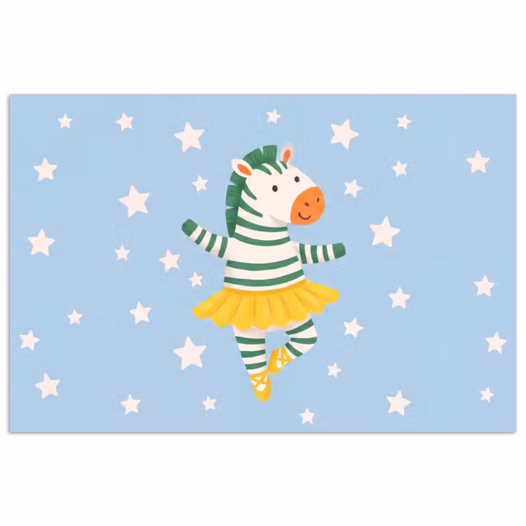 Poster - Dieren - Dans - Illustratie - Kinderkamer - Sterren — 1