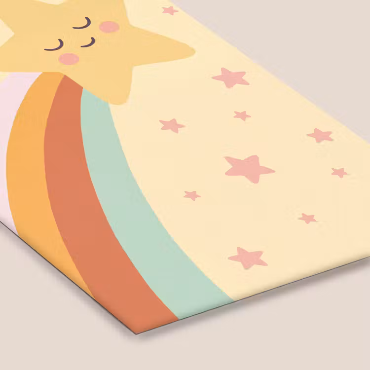 Poster met lijst - Ster - Regenboog - Nacht - Illustratie - Pastel — 7