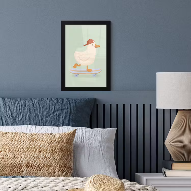Poster met lijst - Vogel - Skateboard - Dieren - Cartoon - Speels — 3