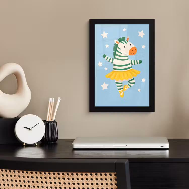 Poster met lijst - Dieren - Dans - Illustratie - Kinderkamer - Sterren — 2
