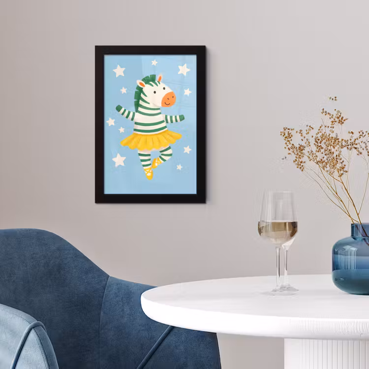 Poster met lijst - Dieren - Dans - Illustratie - Kinderkamer - Sterren — 4