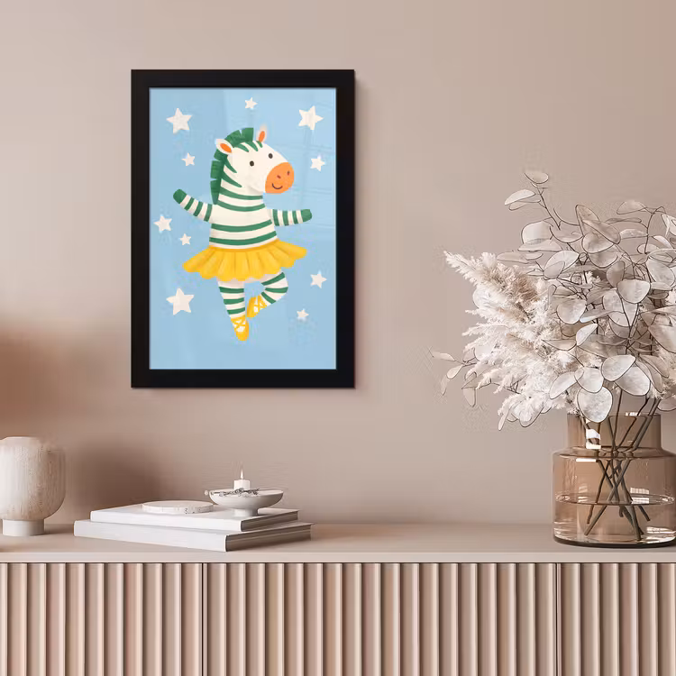 Poster met lijst - Dieren - Dans - Illustratie - Kinderkamer - Sterren — 5
