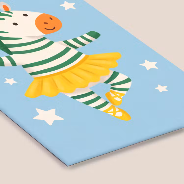 Poster met lijst - Dieren - Dans - Illustratie - Kinderkamer - Sterren — 7