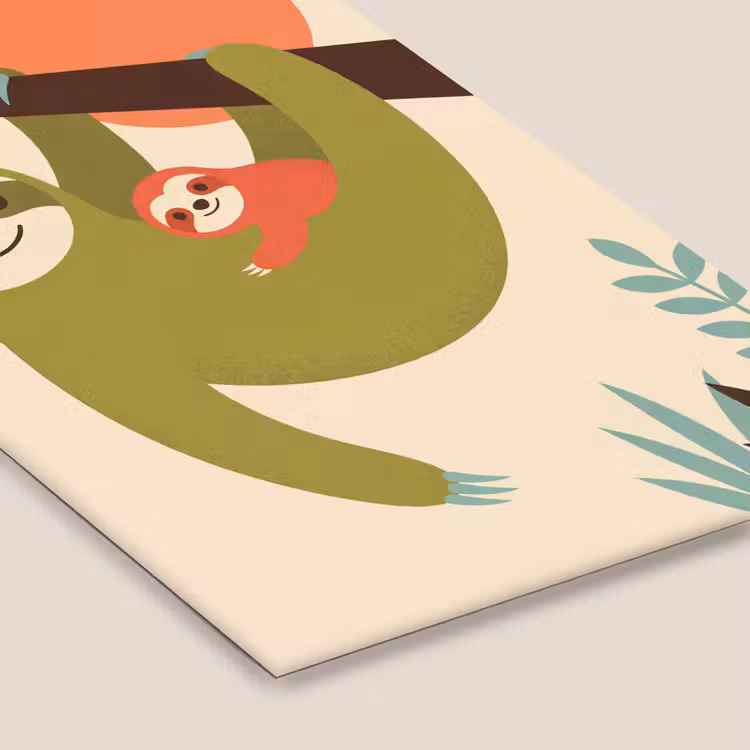 Poster met lijst - Dieren - Moeder - Baby - Natuur - Groen — 7