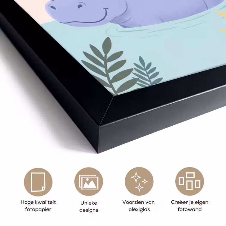 Poster met lijst - Dieren - Vogel - Water - Natuur - Illustratie — 6
