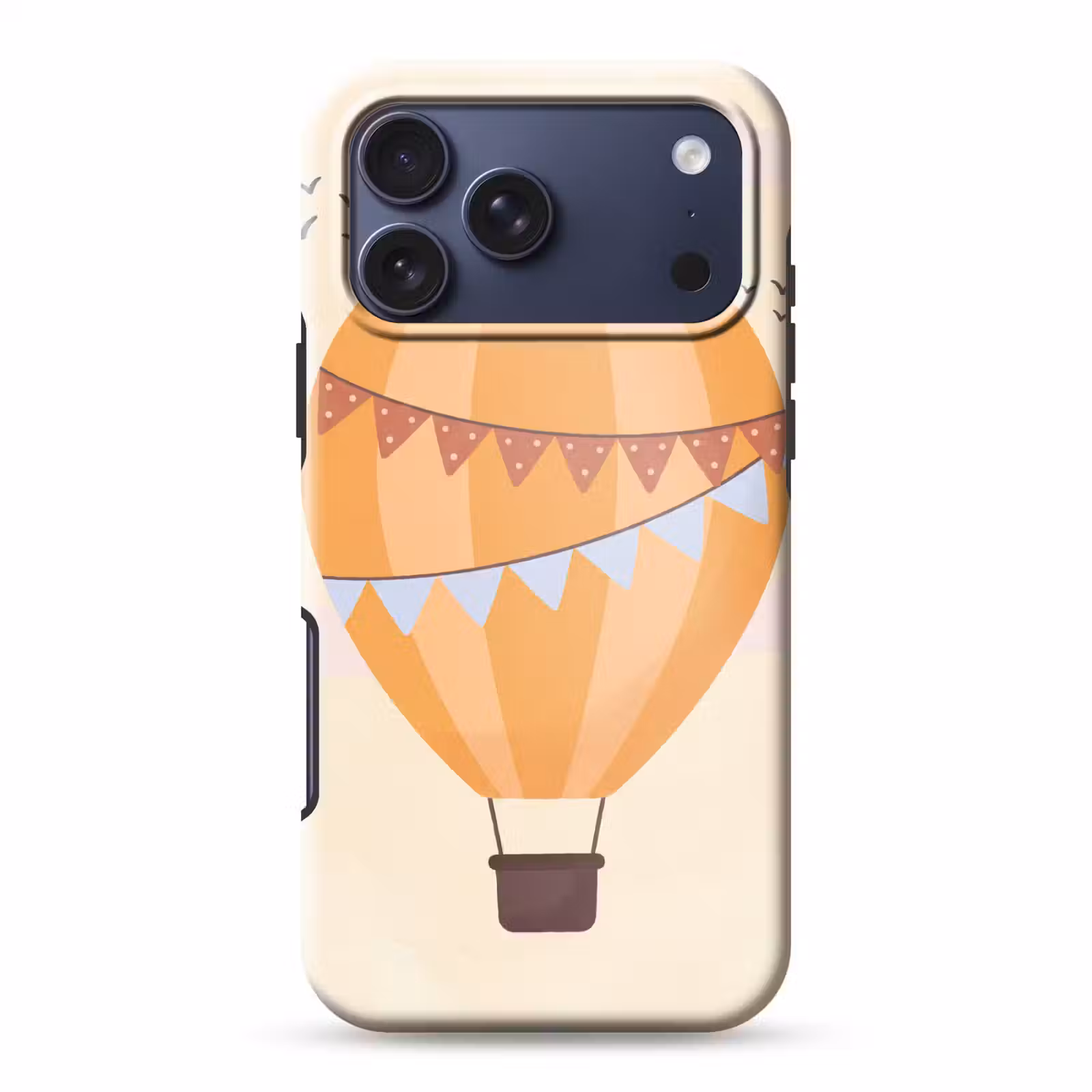 Telefoonhoesje Toughcase - Luchtballon - Slingers - Avontuur - Illustratie - Oranje — 1