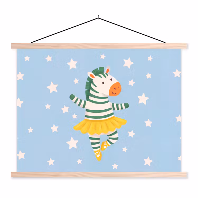 Schoolplaat - Dieren - Dans - Illustratie - Kinderkamer - Sterren — 1