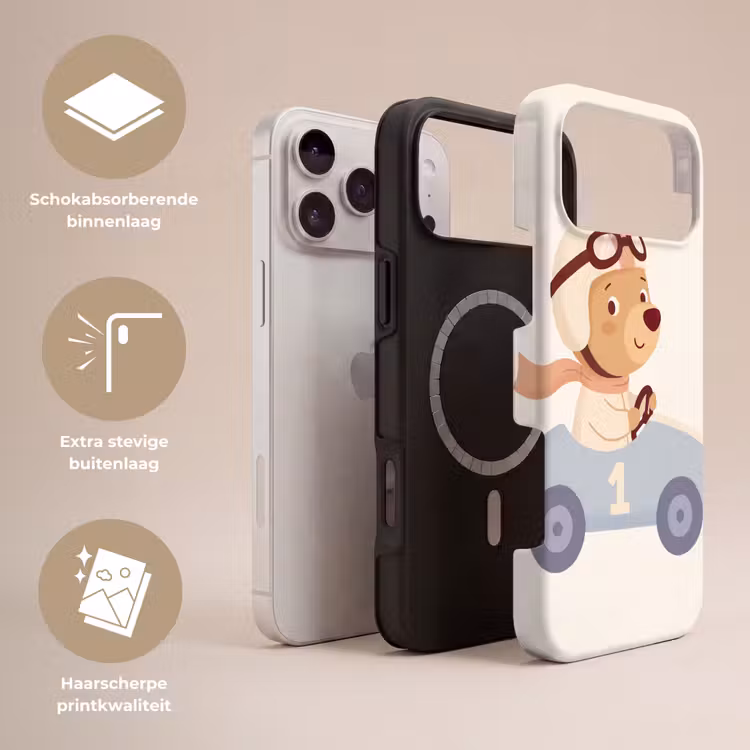 Telefoonhoesje Toughcase - Beer - Auto - Kinderkamer - Cartoon - Speels — 3