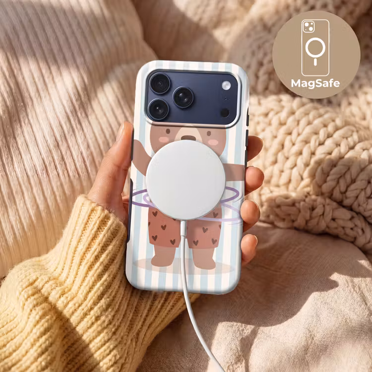 Telefoonhoesje Toughcase - Beer - Hoepel - Kinderkamer - Illustratie - Bruin — 8