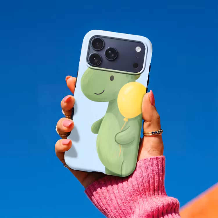 Telefoonhoesje Toughcase - Dinosaurus - Ballon - Kinderkamer - Illustratie - Groen — 2