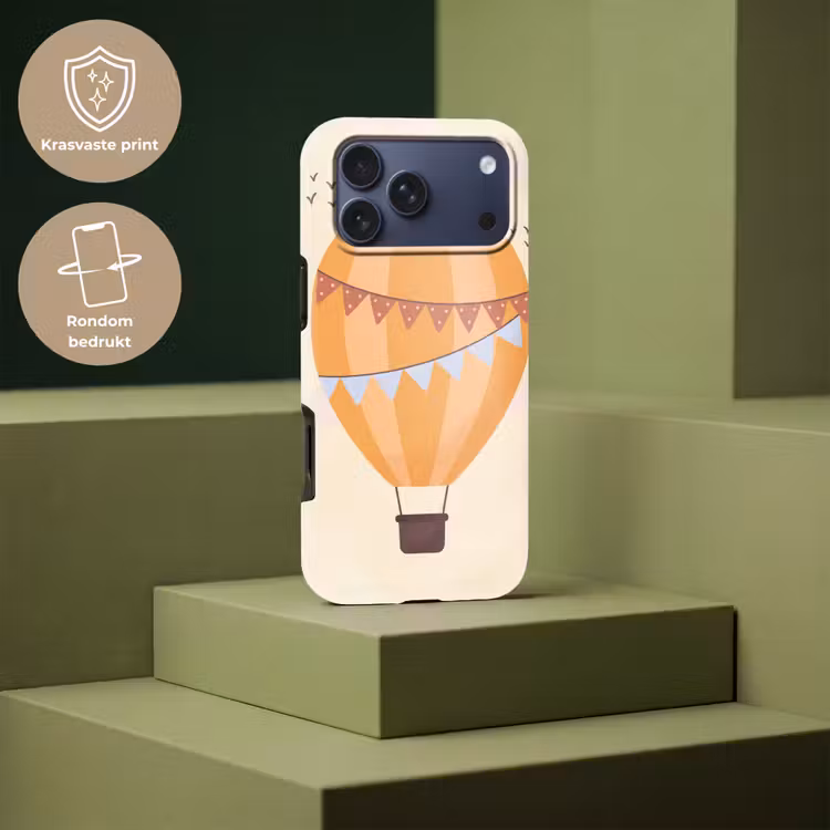 Telefoonhoesje Toughcase - Luchtballon - Slingers - Avontuur - Illustratie - Oranje — 7