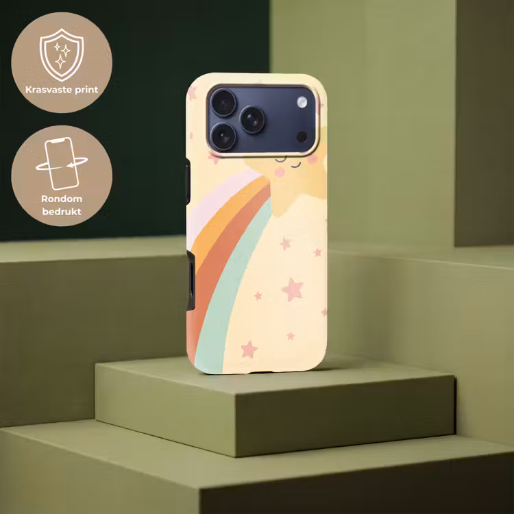Telefoonhoesje Toughcase - Ster - Regenboog - Nacht - Illustratie - Pastel — 7