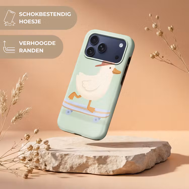 Telefoonhoesje Toughcase - Vogel - Skateboard - Dieren - Cartoon - Speels — 5