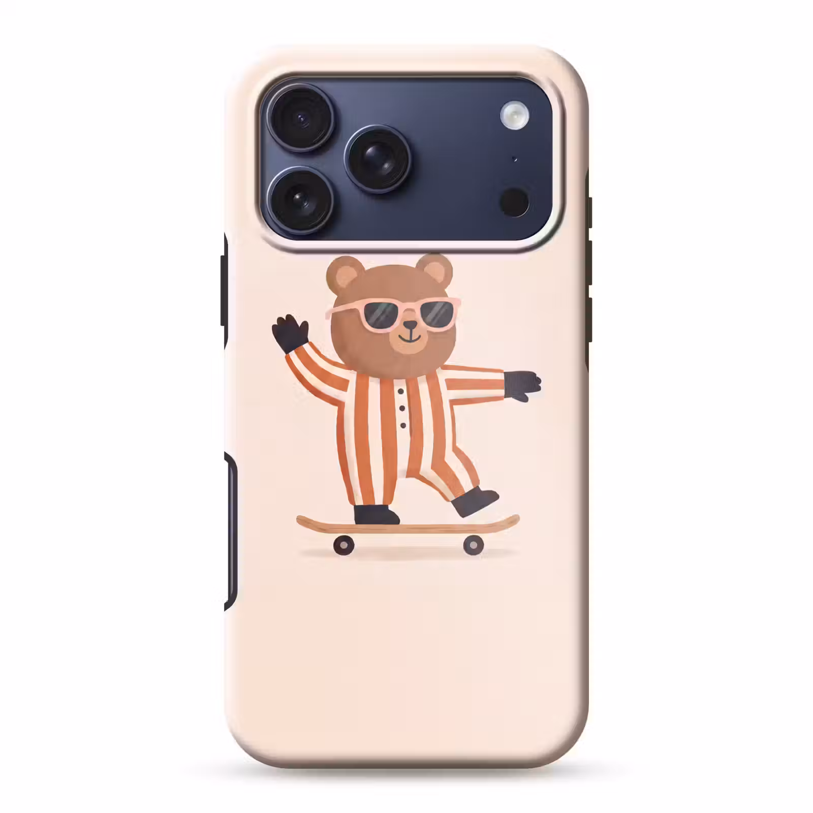 Telefoonhoesje Toughcase - Dieren - Skateboard - Spel - Cartoon - Roze — 1