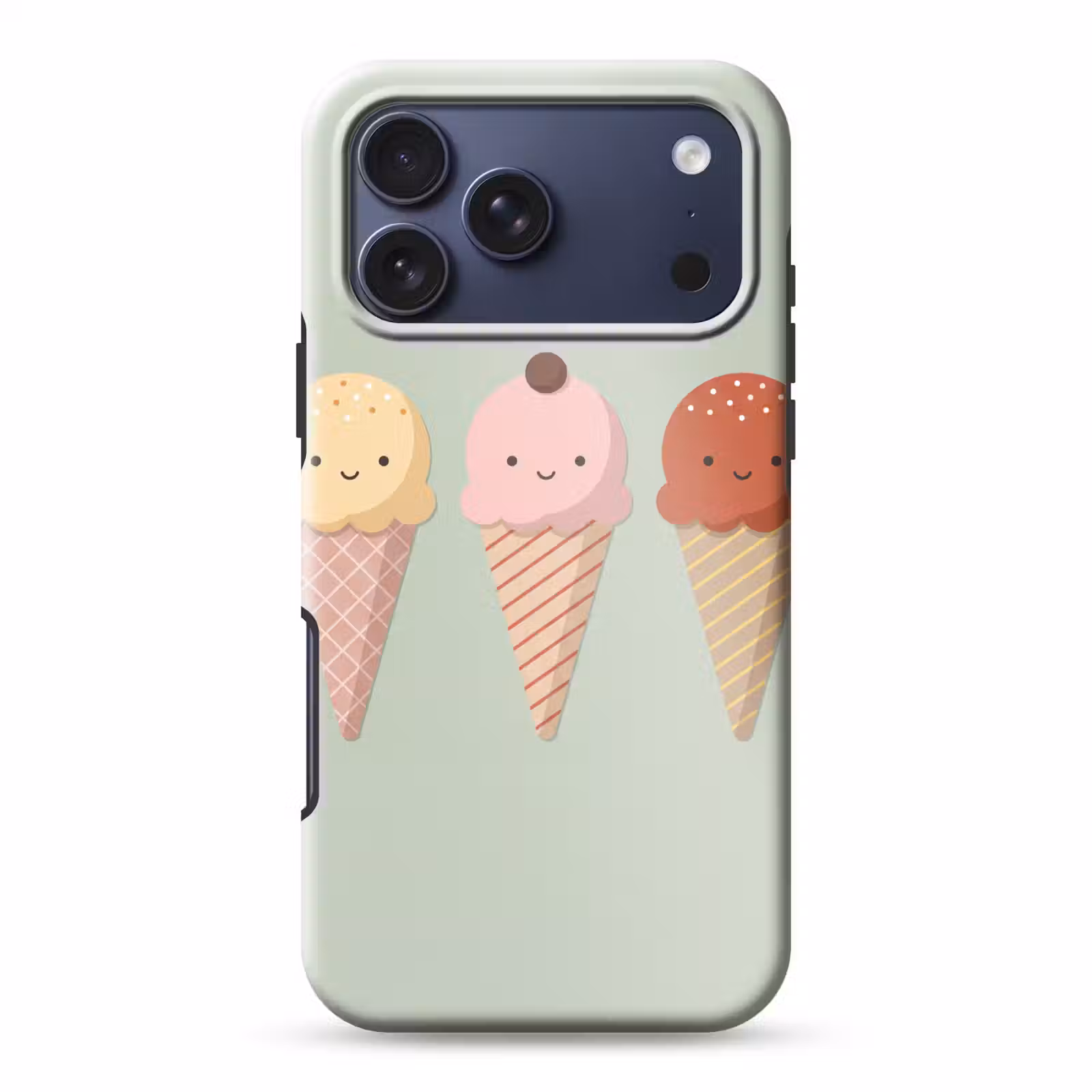 Telefoonhoesje Toughcase - IJs - Hoorntjes - Eten - Illustratie - Vrolijk — 1
