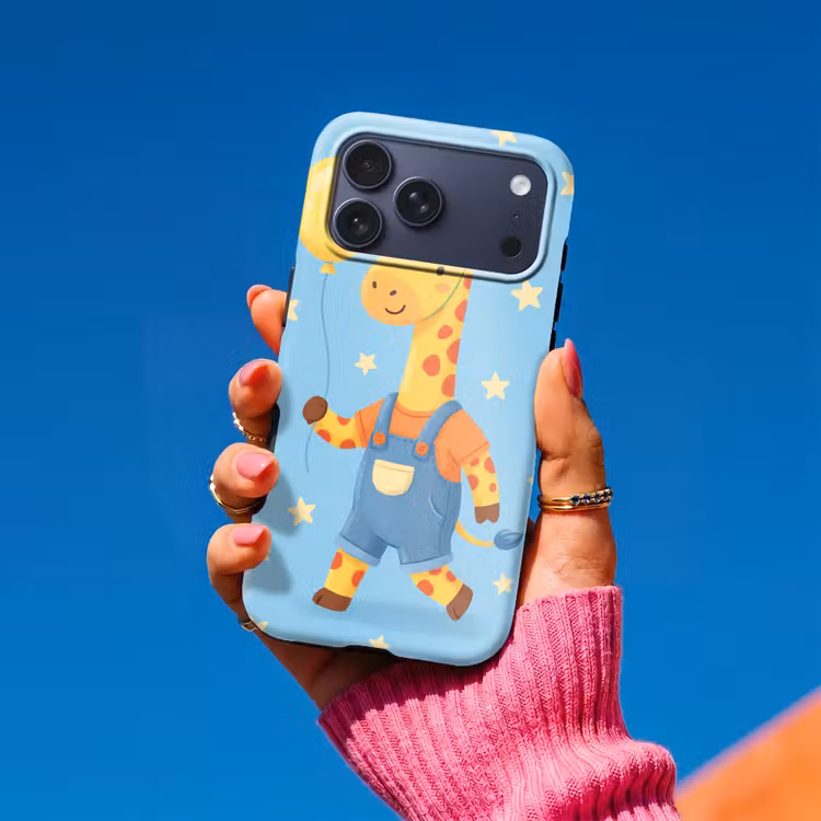 Telefoonhoesje Toughcase - Dieren - Giraffe - Ballon - Feest - Kinderkamer — 2