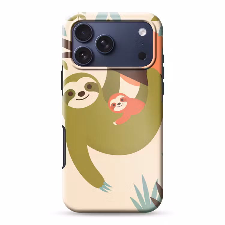 Telefoonhoesje Toughcase - Dieren - Moeder - Baby - Natuur - Groen — 1