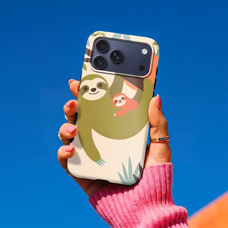 Telefoonhoesje Toughcase - Dieren - Moeder - Baby - Natuur - Groen — 2