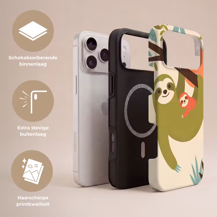 Telefoonhoesje Toughcase - Dieren - Moeder - Baby - Natuur - Groen — 3