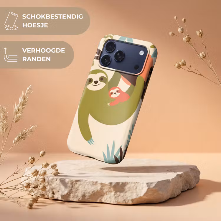 Telefoonhoesje Toughcase - Dieren - Moeder - Baby - Natuur - Groen — 5