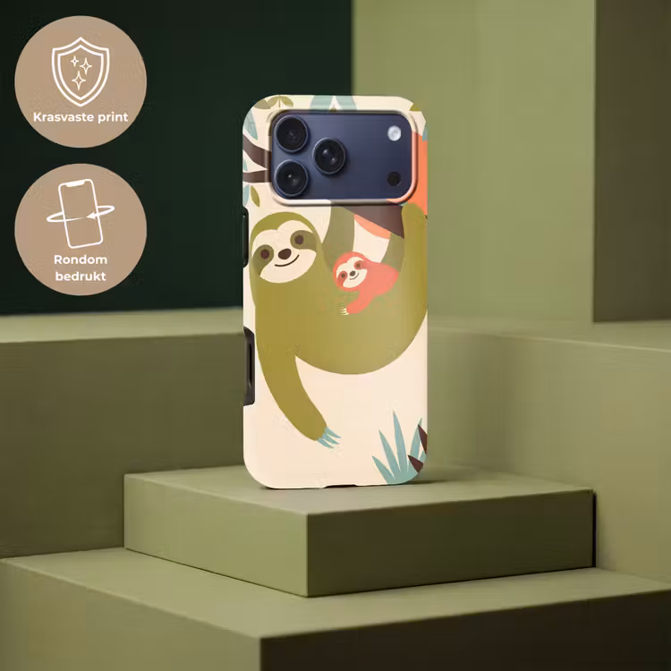Telefoonhoesje Toughcase - Dieren - Moeder - Baby - Natuur - Groen — 7