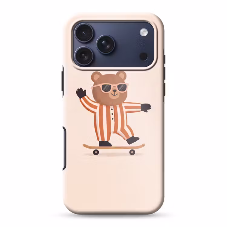 Telefoonhoesje Toughcase - Dieren - Skateboard - Spel - Cartoon - Roze — 1