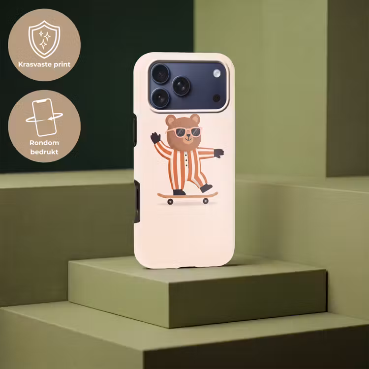 Telefoonhoesje Toughcase - Dieren - Skateboard - Spel - Cartoon - Roze — 7