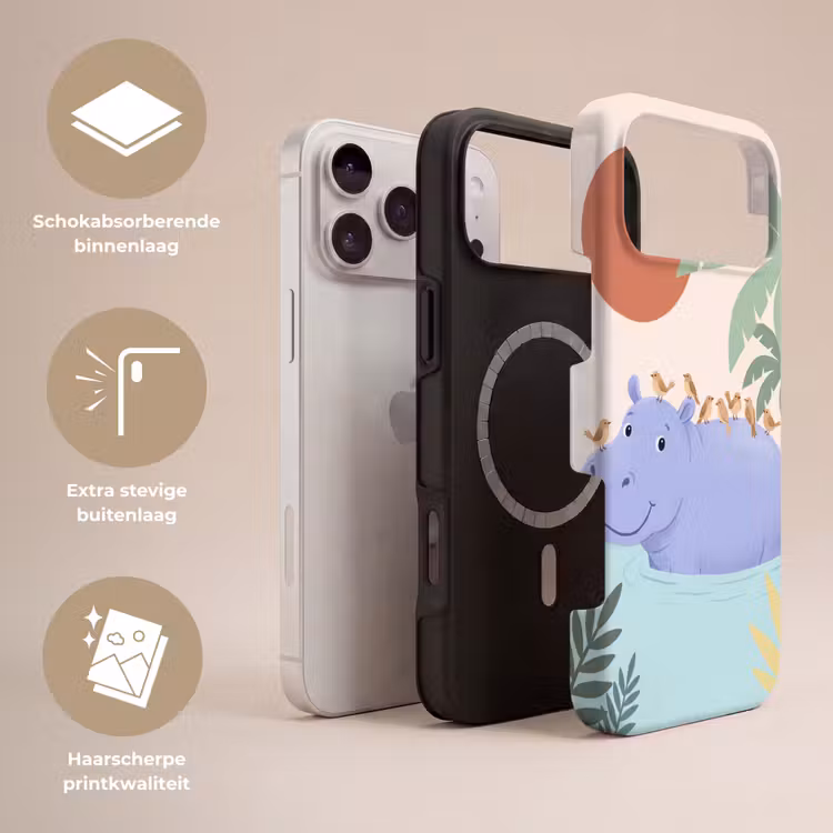 Telefoonhoesje Toughcase - Dieren - Vogel - Water - Natuur - Illustratie — 3