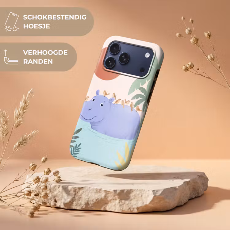 Telefoonhoesje Toughcase - Dieren - Vogel - Water - Natuur - Illustratie — 5