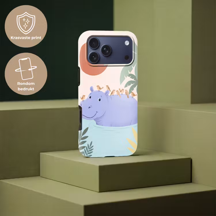 Telefoonhoesje Toughcase - Dieren - Vogel - Water - Natuur - Illustratie — 7