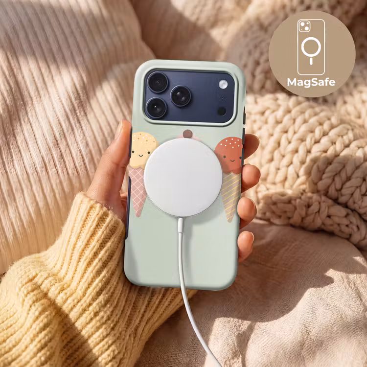 Telefoonhoesje Toughcase - IJs - Hoorntjes - Eten - Illustratie - Vrolijk — 8